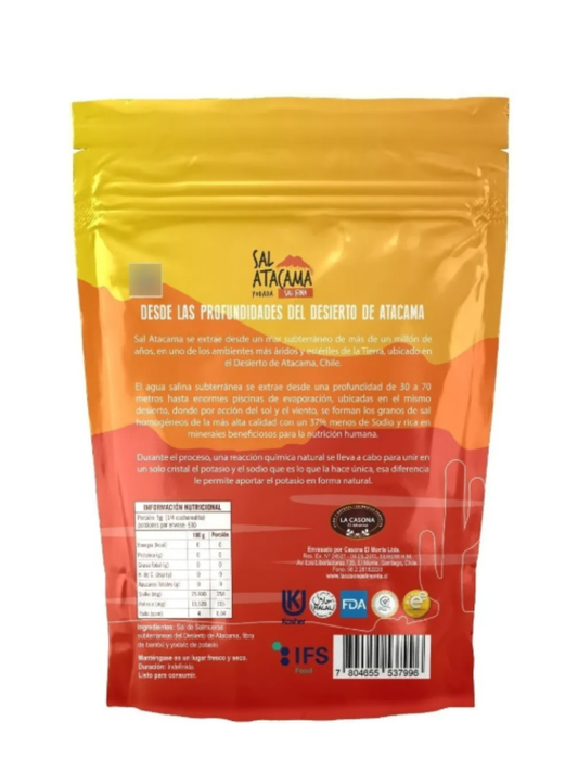 Sal Atacama Fina Reducida En Sodio 1 Kg