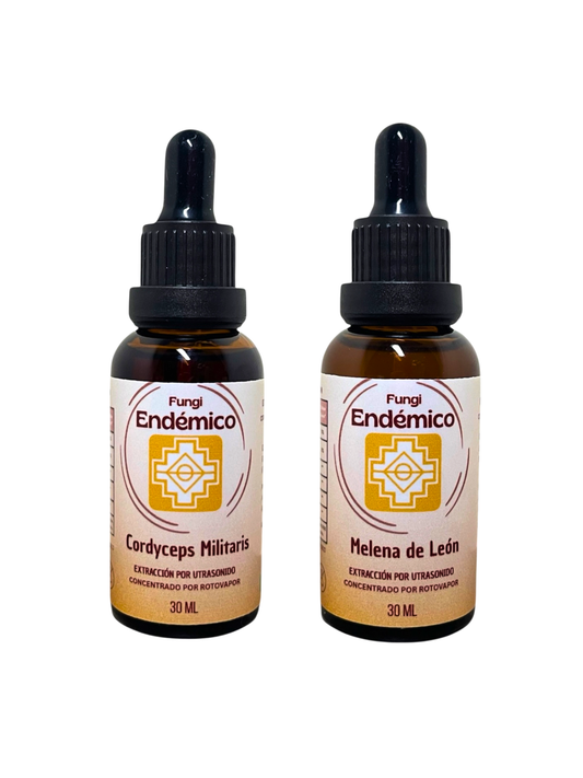Pack Energía con Foco Mental - Melena de León y Cordyceps 30ml Doble Extracción